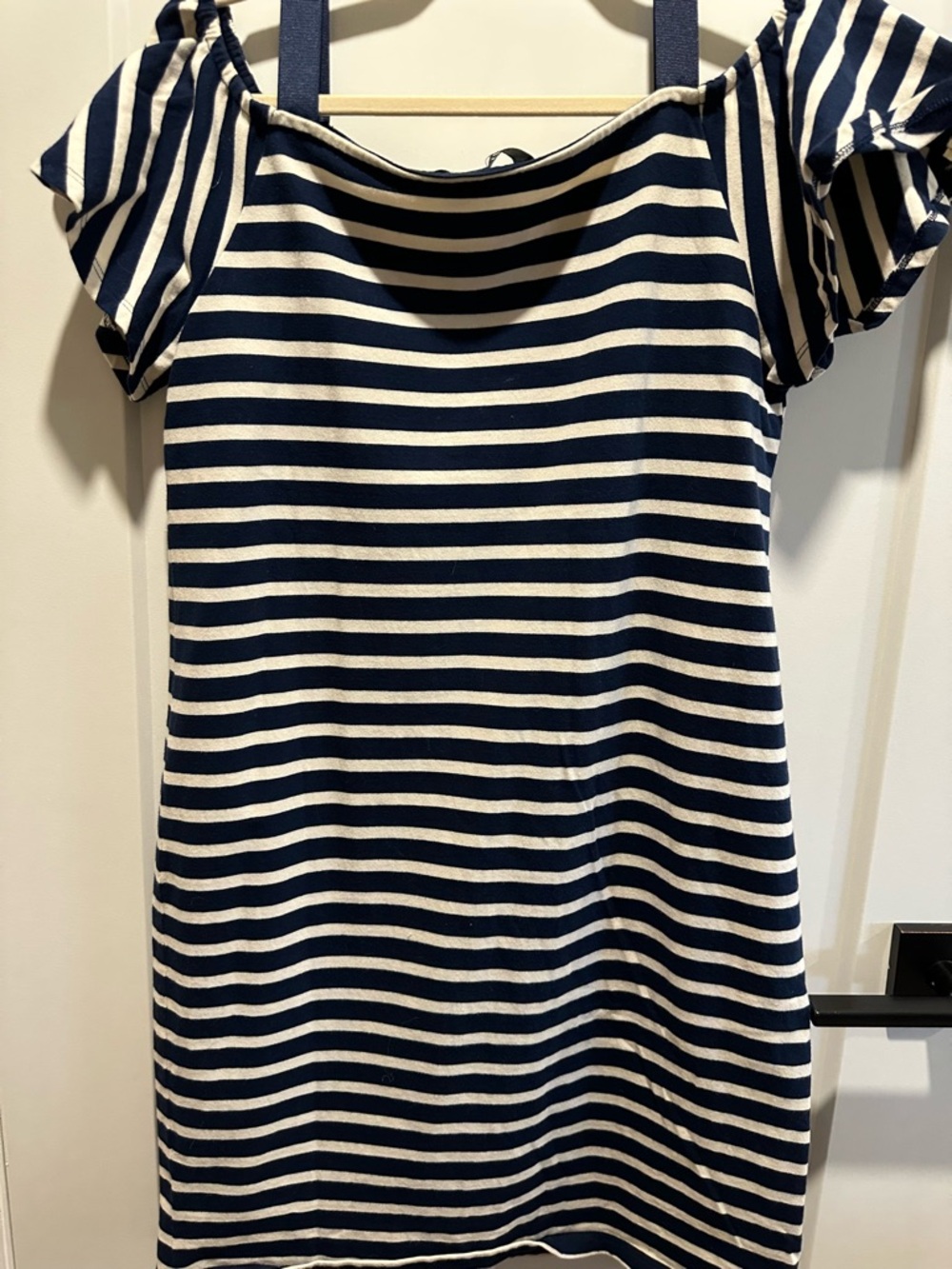 Ralph Lauren Navy and White Striped Boatneck Top - Picture 5 of 6